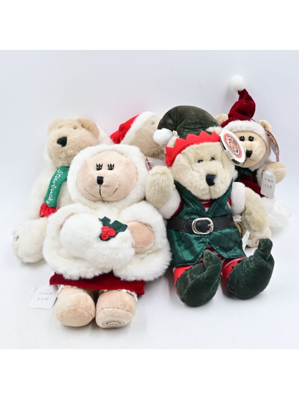 Starbucks Bearista Bear Lot of 5 Holiday Stuffed Animals Christmas Plush
